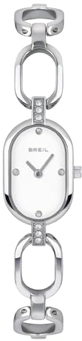 Breil Uhr Damen Shake Shake Ziffernblatt Weiss Bewegung NUR Zeit Quartz e Bracelet Stahl Silber TW1975