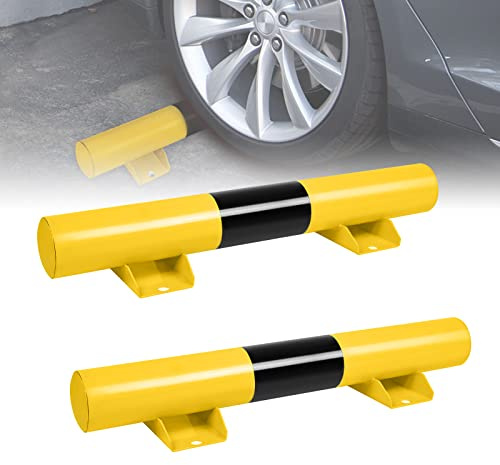 ACXIN Metall Garagenstopper, Parkplatzbegrenzung Parkplatz-Markierung für Parkplätze und Garagen, 60 x 8 x 9,5cm (2er Pack)