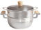 Casserole Yukihira japonaise traditionnelle antiadhésive, casserole à lait en acier inoxydable avec couvercle en verre et cuiseur vapeur pour ramen, lait (avec vapeur,18cm/7in)