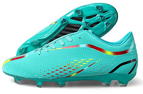 Hixingo Zapatillas de Fútbol Niños/Hombres/Mujer Zapatillas Deportes Calzado de Fútbol con Picos Atletismo Training Ligero Cordones Botas de Fútbol de Césped Aire Libre