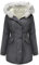 Vancavoo Damen Winterparka Mantel Winterjacke Parka Daunenmantel Herbst Winter Warm Kunstfellkragen Kapuzenmantel mit Tasche,Dunkelgrau,S
