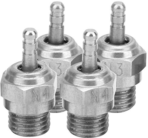 4 Stück RC-Zündkerzen, N3 N4 Feuerkopf-Zündkerzenmotor, Heißfunken-Glühkerze, RC-Auto-Zubehörteil für RC-Auto HSP Methanolmotor