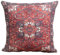 TurkishRug Kingdom Handgefertigter Kelim-Kissenbezug, ethnisches Muster, Bauernhaus, weich, quadratisch, waschbar, bedruckt, Heimdekoration, Schlafzimmer, Wohnzimmer, Sofa, 45,7 x 45,7 cm, Rot