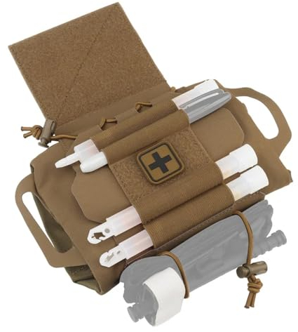 KLYso Taktische IFAK Tasche Rolle Und Träger Medizinische Trauma Kit Tasche Erste Hilfe Kits Lagerung Weste Zubehör EDC Outdoor Jagd (Color : T)