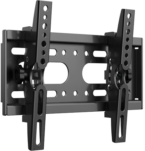 JXMTSPW TV Wall Bracket Tilt for 14-42 LED/LCD/OLED Flat&Curved TVs Monitor, Support 25kg with Max VESA 200x200mm Spirit Level Included, Television Wall Mount Fit 32 38 40 inch Universal TV Bracket