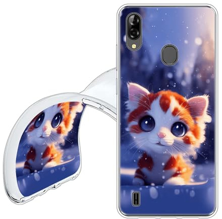 JEZSTHAI Handyhülle Kompatibel mit Blackview A60 Pro Hülle Silikon Dünn,Ultra Weiche Flexible Fallschutz Stoßfeste Kratzfeste Schutzhülle Transparent TPU Rückseite mit Muster Design,C02