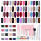 Dipping Powder Nails Set, 41Pcs Dip Pulver Nagel Starter Kit 30 Farben Dipping Nagelpulver Acryl Nail Puder Glitzer mit Aktivator Basis-/Decklack für Salon DIY & Hause Nagelpuder Spiegelpulver