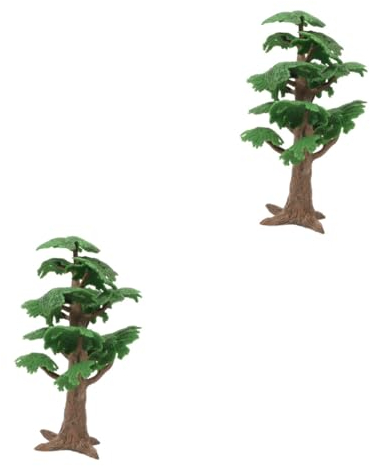 VILLCASE 2St Baummodell Artificial Tree Light Tree Kinderspielzeug Gründekor Mini Wohnkultur Ornament Mikrolandschaftsverzierung Gartenverzierung Baumform schmücken Blumentopf Dekorationen