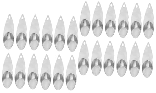 Cabilock 24 Piezas Cortador de Kiwi Acero Inoxidable Stainless Steel Cuchara de Kiwi Herramienta de Pulpa de Fruta sacacorchos de Laminas Hoja Dentada de Frutas Cuchara Cortada de Kiwi