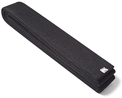 Playwell Martial Arts Professioneller Gürtel aus Baumwolle, 5,1 cm breit, Schwarz (Karate, Judo), Schwarz , 360cm