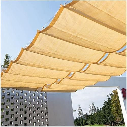 Kanduo Bâche de pergola rétractable Auvents rétractables for terrasse de pergola de Porche de Jardin, fabriqués sur Mesure, Les Prix ci-Dessus sont for 1 mètre carré. Auvent rétractable à Vagues(Snow