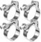 Fomiata 4Pcs 201 Stainless Steel T-Bolt Hose Clamps,Clamp Range 40-43mm ， Band Width 20mm (40-43mm 4pcs)