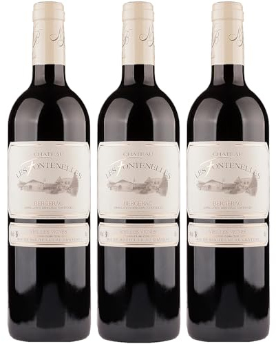 Château Les Fontenelles Bergerac Rouge Rotwein Rot trocken Frankreich inkl. FeinWert E-Book (3 x 0,75l)