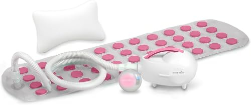 SereneLife Whirlpool Sprudelmatte für Badewanne mit Badewannenkissen | Massagematte, Fernbedienung & Farblicht, sanfte Wärmefunktion, 3 Intensitätsstufen, TÜV-geprüfte Sicherheit