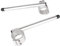 FSFYUK 45MM Motorrad Stummellenker Durchmesser 2 Stück Geteilte Stummellenker Montagestangen 7/8 Verstellbarer Lenker Für Motorrad Universal, Silbe