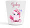 Gobelet en Plastique pour Enfants | Gobelet Personnalisé avec Nom |Verre Plastique Incassable Personnalisé (Licorne Gaby)