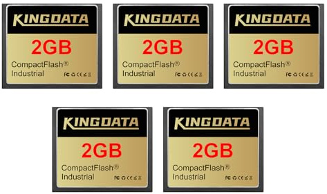 KINGDATA Industrial Compact Flash Memory Card 5pack 2GB FAT16 Type I for Industrial Equipment Vintage Digital Cameras