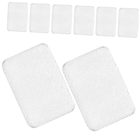 FUNOMOCYA 8 Stück Teiliges Metall Grillgitter Hitzebeständige Wiederverwendbare Bbq Grillmatten Kompatibel für Holzkohlegrill Elektrogrill und Backofen Antihaftbeschichtete Grill Mesh Pads
