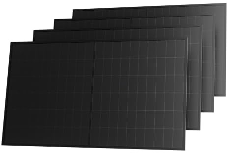 Powerness® 500Wp Solarmodul Full Black, TOPCon bifazial Glas-Glas PV Modul, N-Type Doppelglas Solarpanel mit 0–5W positiver Leistungstoleranz für Balkonkraftwerk, 0% MwSt. (4 Stk)