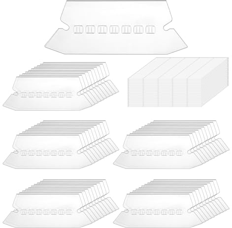 50Pcs Hanging File Folder Tabs, 3 Inch Plastic Tabs for Hanging File Folders Labels and 2 Inch Paper Inserts, Easy Quick Identification Clear Labels for Organizing Files, Binders, and Folders