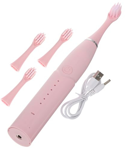 Elektrische Kinderzahnbürste Cartoon Rosa 3, 7 V 1 W 400 Mah | Abs und Mikrofaser, Automatische Reinigung mit Drei Modi, Tragbar und Bequem Ladbar