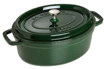 Staub 1102785 Cocotte, 27 cm oval, Bräter aus Gusseisen, grün