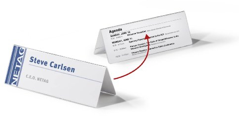 Durable 803319 Pantalla de techo de placa de identificación (acrílico, 61/122 x 150 mm) 10 piezas, transparente