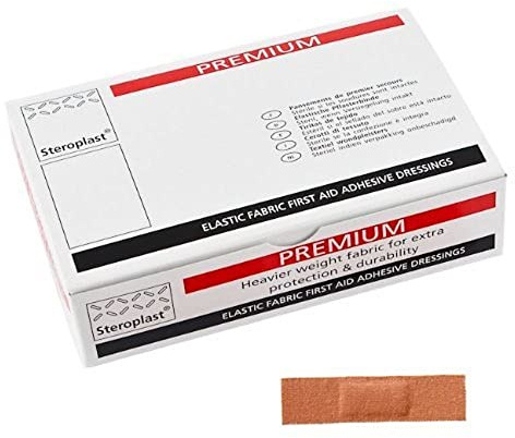 Steroplast Premium Fabric Plasters, 6 x 2 cm, Pack of 100