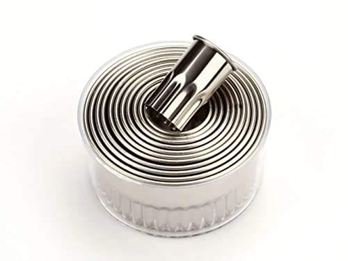 Pati-Versand Teigschaber 11051 rund gewellt Ausstecher aus Metall 12 x 6 x 12 cm