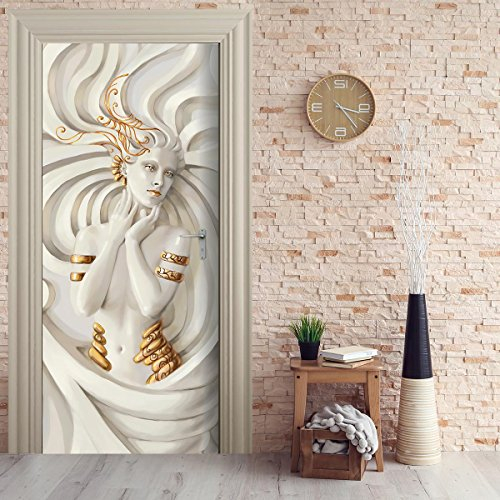 StickerProfis Türtapete selbstklebend TürPoster - GOLDEN SCULPTURE - 3D