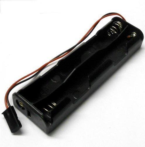 C1204-1 RC Battery Holder Case Box Pack 4 x AA Futaba Black Plastic