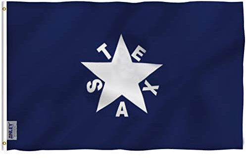 Anley Fliegenbrise 3x5 Fuß Zavala De Lorenzo Texas Flagge - Lebendige Farbe und UV-beständig - Segeltuchkopf und doppelt genäht - Texanische Geschichtsfahnen Polyester mit Messingösen 3 X 5 Ft