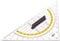 WEDO 526 Geometrie-Dreieck aus Kunststoff Hypotenuse abnehmbarem Griff, 16 cm, transparent