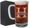 Personalised Etched 473ml Glass Beer Mug Stein Tankard, Custom Grandad Gifts, Customized Birthday Present for Men Him Dad Father, Engraved Birthday Decorations Decor - Halpert Monogram
