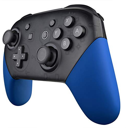 eXtremeRate Carcasa de Grip para Nintendo Switch Pro - Repuestos DIY Mango de Agarre Tacto Suave, Placa de Empuñadura para Nintendo Switch Pro Mando - No Incluye Control (Azul)