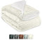 Beautissu Sherpa Decke Kuscheldecke Glitzereffekt 220x240 cm XXL Natur – Dicke Winter Fleecedecke Lammfell-Optik & – Hautfreundliche Flauschige Wärmedecke Couch-Überwurf Sofadecke – Elisa