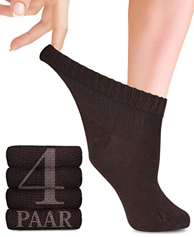 Fiera Besa Diabetiker Socken Damen Bambus nahtlos 4 Paar Lavendelgrau 39-42