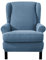 EBETA Jacquard Ohrensesselbezug 2-Teilig Sesselüberwürfe Sesselhussen, Elastisch Sofa Armlehnenbezüge Schonbezug Hussen für Lesesessel, Relaxsessel mit Sitzbezug (Denimblau)