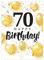 Friendly Fox Geburtstagskarte runder Geburtstag, 1x DIN A5 große Geburtstagskarte zum 70. Geburtstag, Glückwunschkarte Geburtstag, Happy Birthday Karte mit Umschlag, Klappkarte