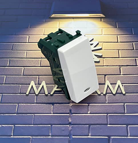 TOT Electric Frutti Compatibili Colore Bianco Per Supporti Originali Materiale Tecnopolimero Vimar Plana Interruttori Prese Shuko Bivalenti (Interruttore Retro Illuminabile)