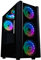 Hiditec Chasis Gaming V30 ARGB|Torre PC Gaming|Formato ATX y Micro ATX|Ventana Lateral y Frontal de Cristal Templado|Incluye Controladora|Incluye 4 Ventiladores hexagonales