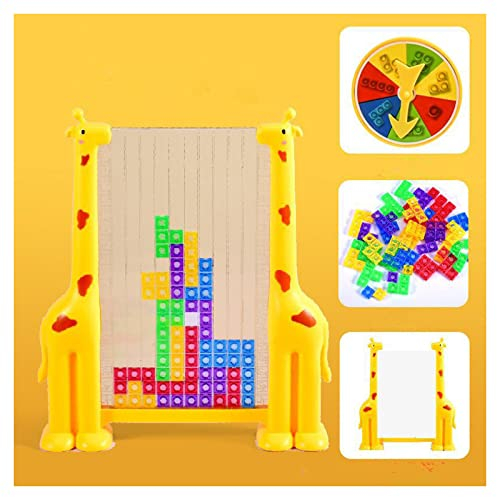 for Tetris Dreidimensionale Puzzle-Bausteine Denkübung Montessori Puzzle Spielzeug Acryl Giraffe/Schloss for Tetris Spielzeug Kristallklares HD-Display Holzpuzzles (Giraffe)