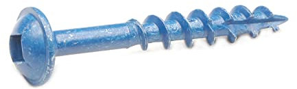 IMSCREWS Taschenlochschrauben, 50 Stück #8 x 1-1/4 Zoll Holzschrauben, Vierkant-Unterlegscheibenkopf, dickes Gewinde, blaue Beschichtung für den Innen- und Außenbereich