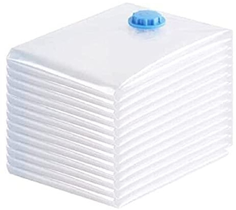 KAV 10 Pack Max Space Saving Storage Vacuum Bags for Clothes Bedding Organiser - Waterproof Sealer Bag for Home, Travel (60x80cm)