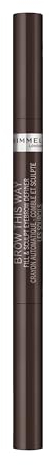 Rimmel London. Brow This Way Fill & Sculpt. Lápiz de Cejas. Tono 03 Dark Bown - 0.25 gr
