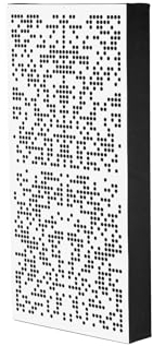 IG Acoustics AbsorbFuser 100 x 50 x 11 cm – Absorbeur acoustique/Diffuseur Panneau hybride Absorbeur de bruit (Blanc)