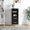 KLYEON Sideboard Schwarz 34,5x34x90 cm Holzwerkstoff,Modernes Sideboard Stabiler Stauraum und stilvolle Ablagefläche für Ihr Zuhause Diele & Flur Möbel