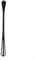 Light Handle Hand Egg Whisk with Double Sided Tiny Spoon Spatula Space saving Kitchen Gadget (Black)