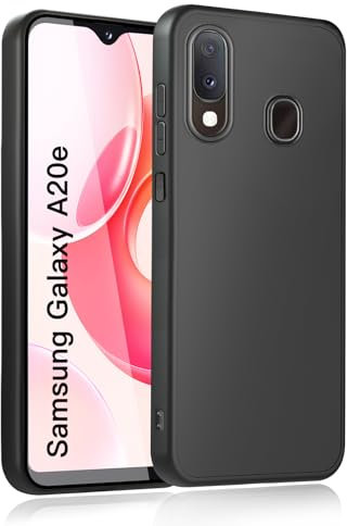 wsiiroon Handyhülle für Samsung Galaxy A20e Hülle, Stoßfest Kratzfest, Anti-Fingerabdruck, Anti-Rutsch Fallschutz Schutzhülle, Anti-Öl, Unterstützt kabelloses Laden für Samsung A20e Case (Schwarz)