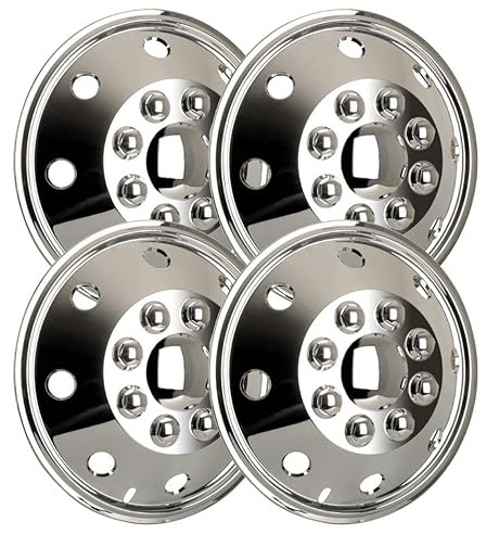 Radzierblende (4 Stück) verchromt 16 Zoll kompatibel mit Ford Transit & VW Volkswagen Transporter Multivan T5 T6 Radkappen